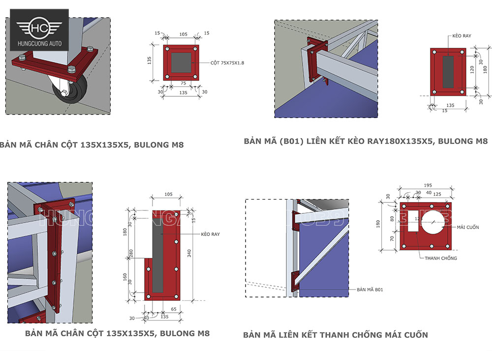 Bản vẽ  nhà bạt xếp di động 7mx15m