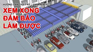 Cách thiết kế, làm mái bạt xếp di động, mái bạt xếp lượn sóng đơn giản nhất.